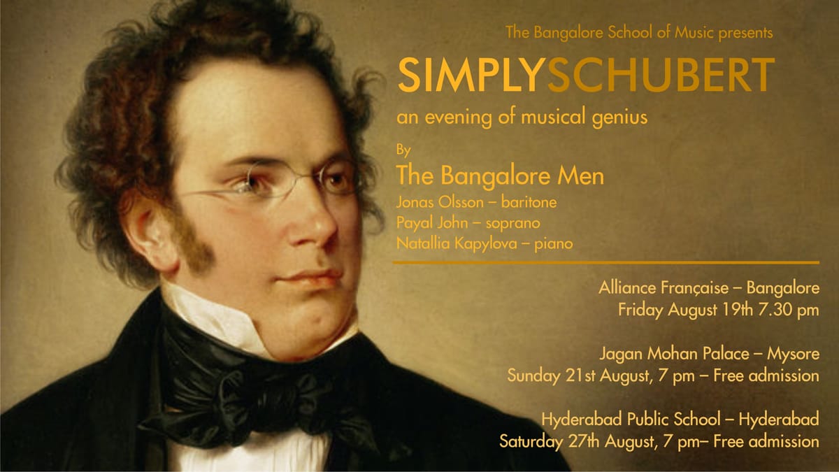 Simply Schubert – The Bangalore Men on Tour in August