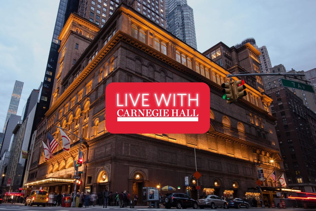 “Live with Carnegie Hall” Continues with New Episodes in December